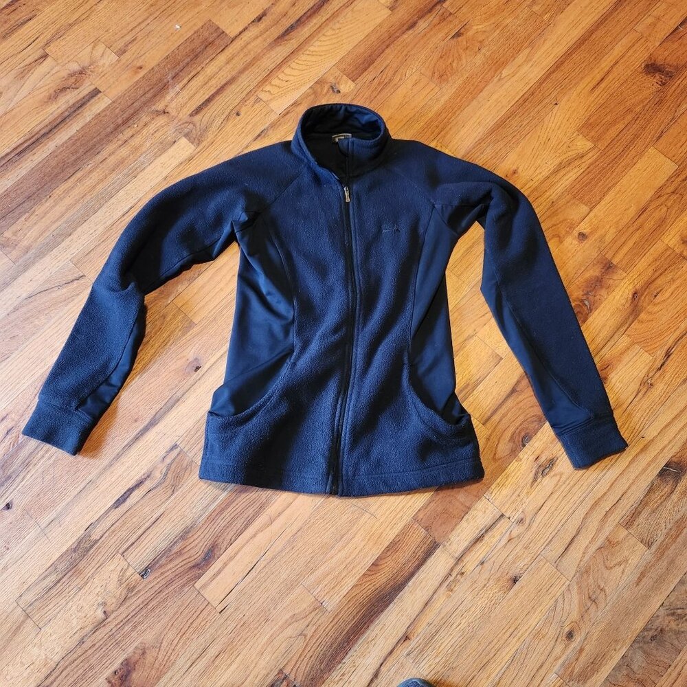Under Armour Womens XS Black Full-Zip Fleece Jacket With Pockets & Embroidered L